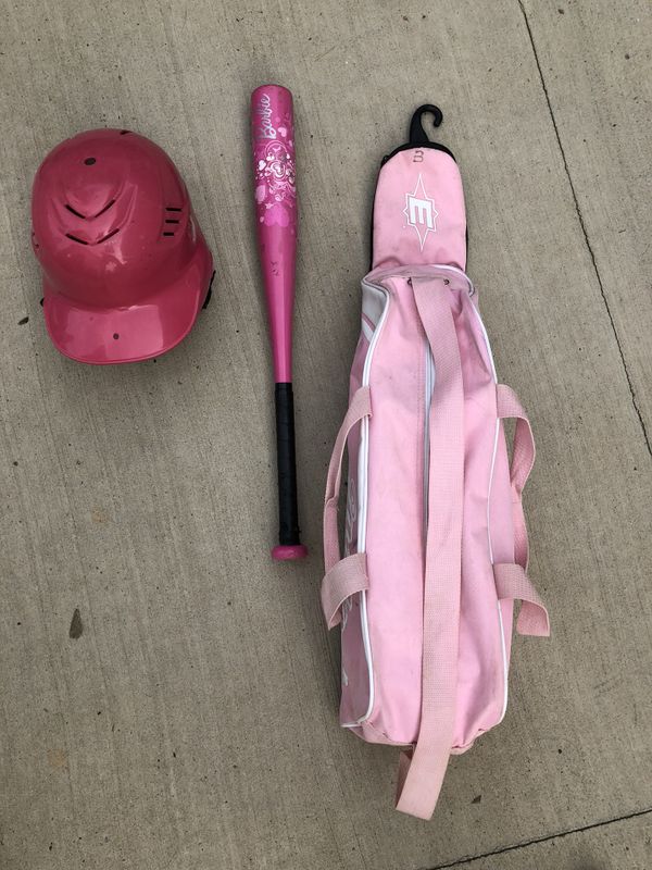 Girls T Ball Bat Bag Helmet And Bat For Sale In Ford City