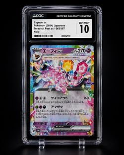 🌟 CGC GEM MINT 10 ESPEON ex 🌟Japanese Terastal Fest ex #063/187