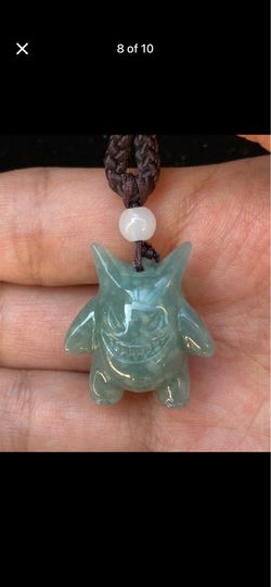 Certificate Jadeite jade Cartoon Green Pokémon pikachu Gengar Pendant