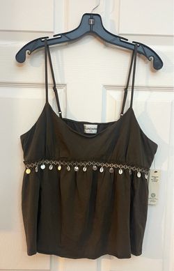 Brand new Juniors brown shell Babydoll cami size L