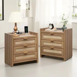 2 of set Savanna 3 Drawers Nightstand