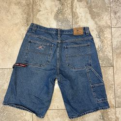 US Polo Assn. Carpenter Shorts Baggy  Men Blue Y2K Skater Wide Jorts Size 36