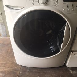 KENMORE ELITE FRONT LOAD WASHER WASHING MACHINE WHITE WORKS PERFECT W 3 WEEK WARRANTY