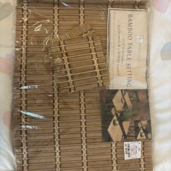 Bamboo Table Setting / 4 Placements & Coasters