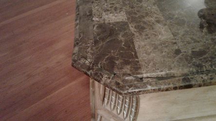 Wooden marble coffee table