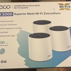 Deco AX3000 Whole Home Mesh Wifi-6 System