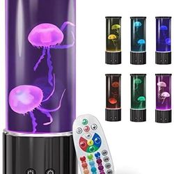 Jellyfish Lamp, Jellyfish Night Aquarium Tank Night Light 17 Color Changing with Remote Control for Kids Adults Home Office Decor Table Lamp Gifts for