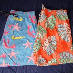 Set of 2 Men's Swim Trunks Sz XL