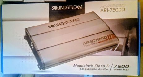 Soundstream 7500 watts Monobloc Class D Amplifier Brand New In The Box