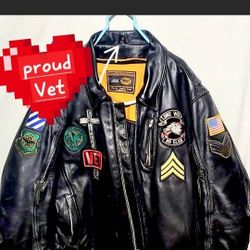 Air Force / Army Veteran  Leather Jacket