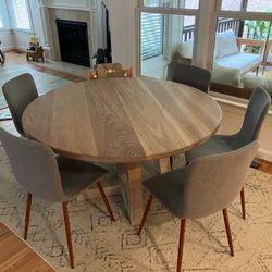 Upholstered Dining Chairs Gray 6x