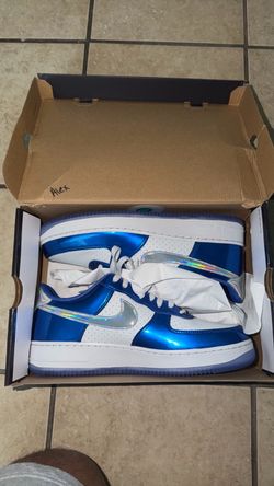 Nike Air Force 1 Low Blue Metallic Sneakers