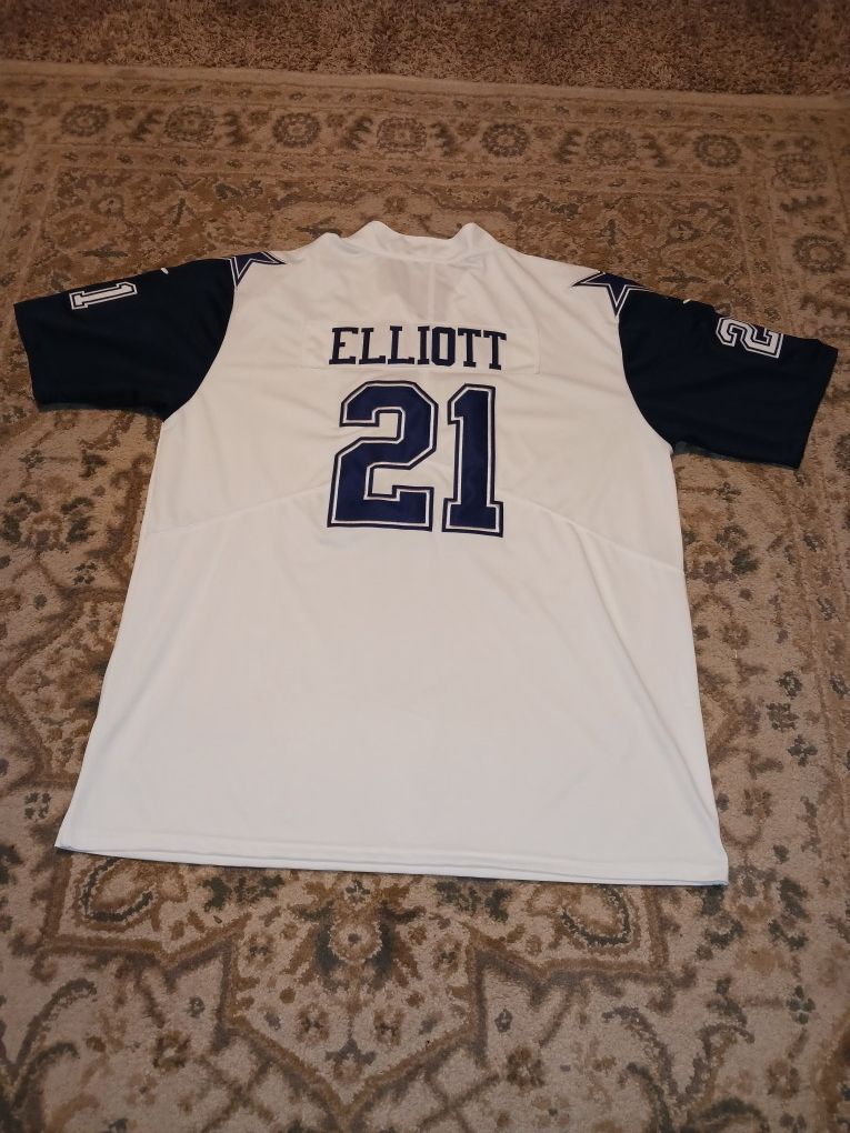 Men's Nike Ezekiel Elliott White Dallas Cowboys Color Rush Legend