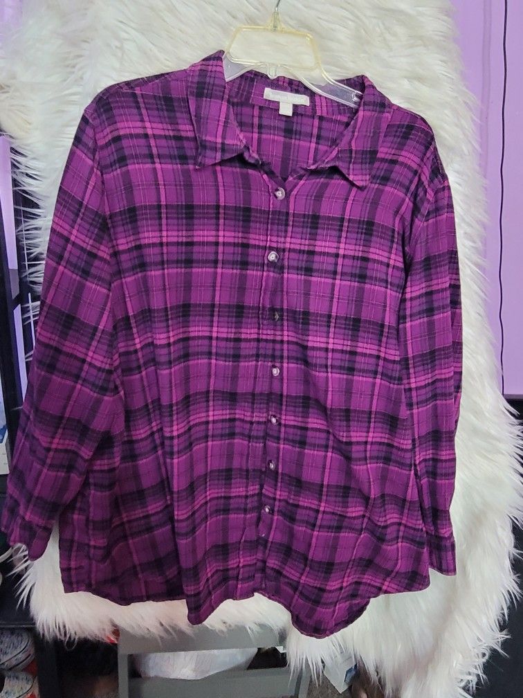 Woman Within Plaid Shirt