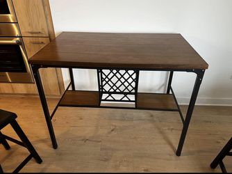 High Top Table With Wine Rack
