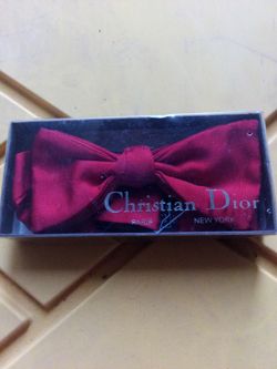 Christian Dior burgundy Bow Tie