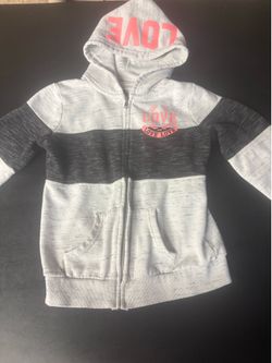 Reflex Kids Gray Zippered Hoddie Size 14