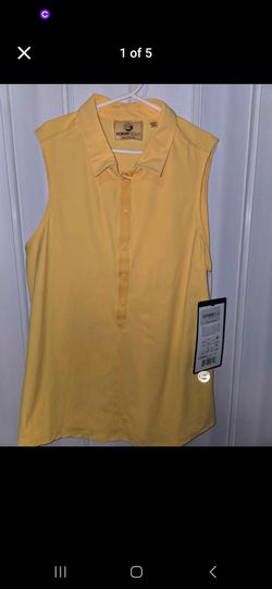 Foray golf yellow womens Sleeveless Shirt Size XS NWT Button Front