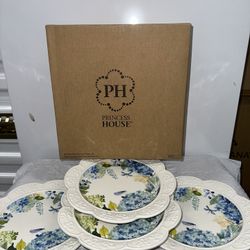Princess House ( platos medianos floreados )