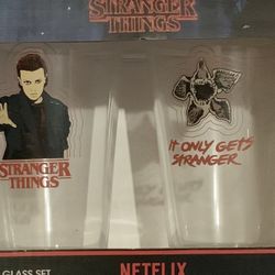 Stranger Things 2 Piece Glass Set **Rare**