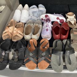 10 Pairs  Woman’s Sandals, Shoes & Golf 9.5,10