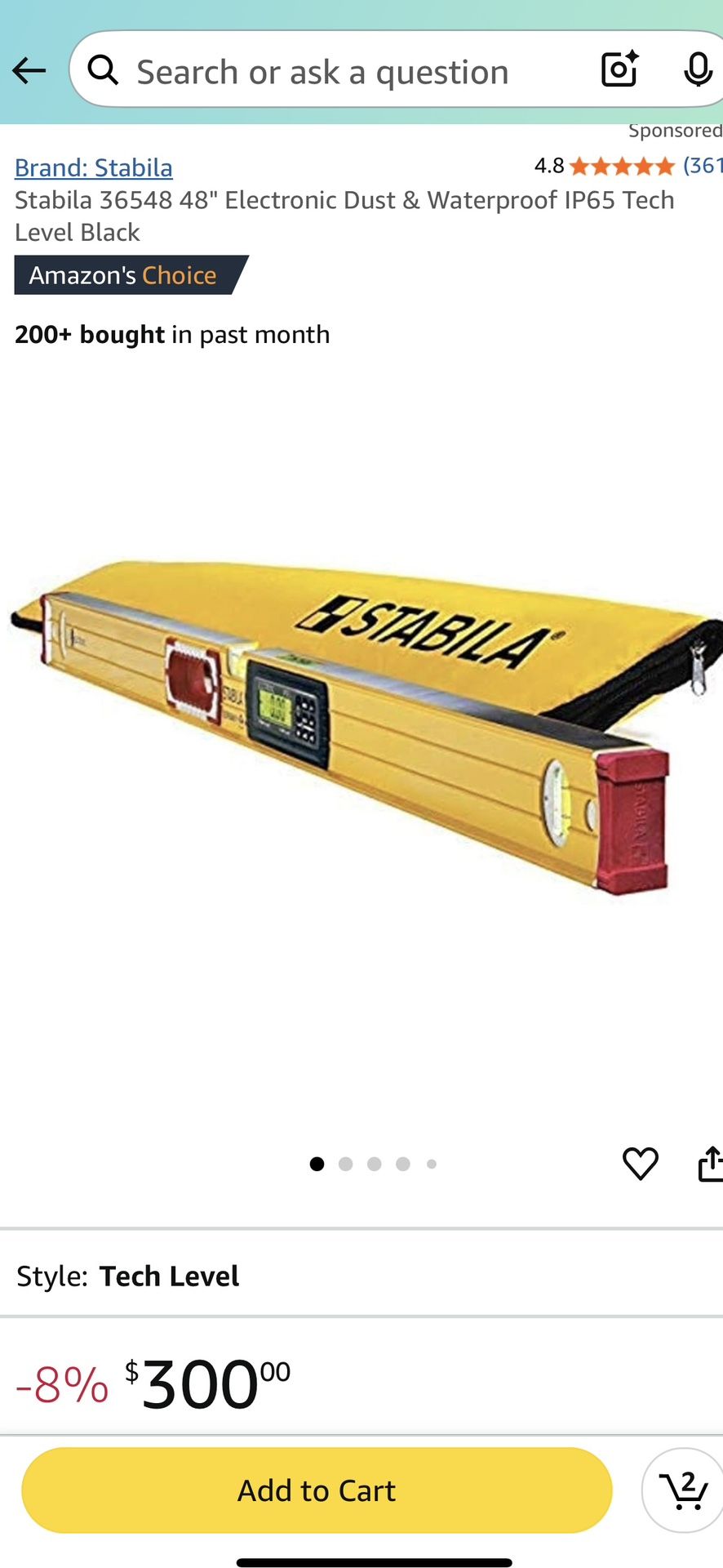 Stabila 4ft Level Brand New