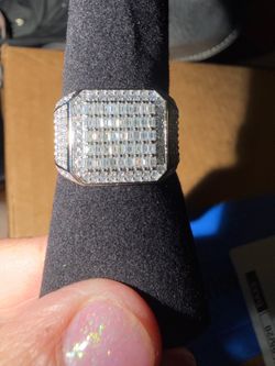 Pure 925 sterling solid silver  men’s ring sz 9