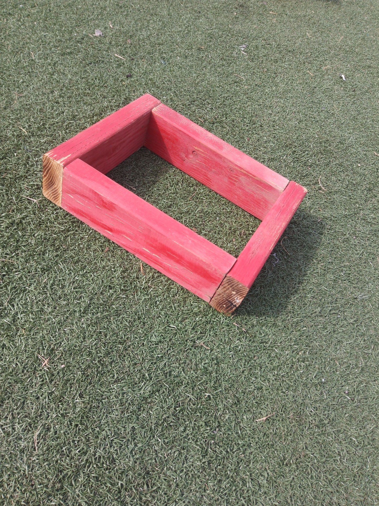 $5 MUST PICK UP 73RD AVE AND INDIAN SCHOOL cute red little planter box :) or wall shelf Size is 14 in by 10 and 1/2 in