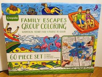 Crayola Family Escapes 60-Piece Coloring Set