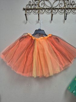 Orange Tulle Tutu Skirt