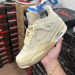 Aj4 Nike Air jordan 4 retro off white sail Size 7,7.5,8,8.5,9,9.5,10,10.5,11,12 