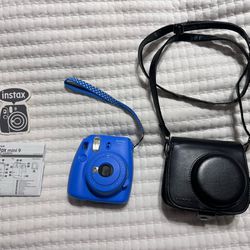 Instax Mini 9 Polaroid Camera- Blue