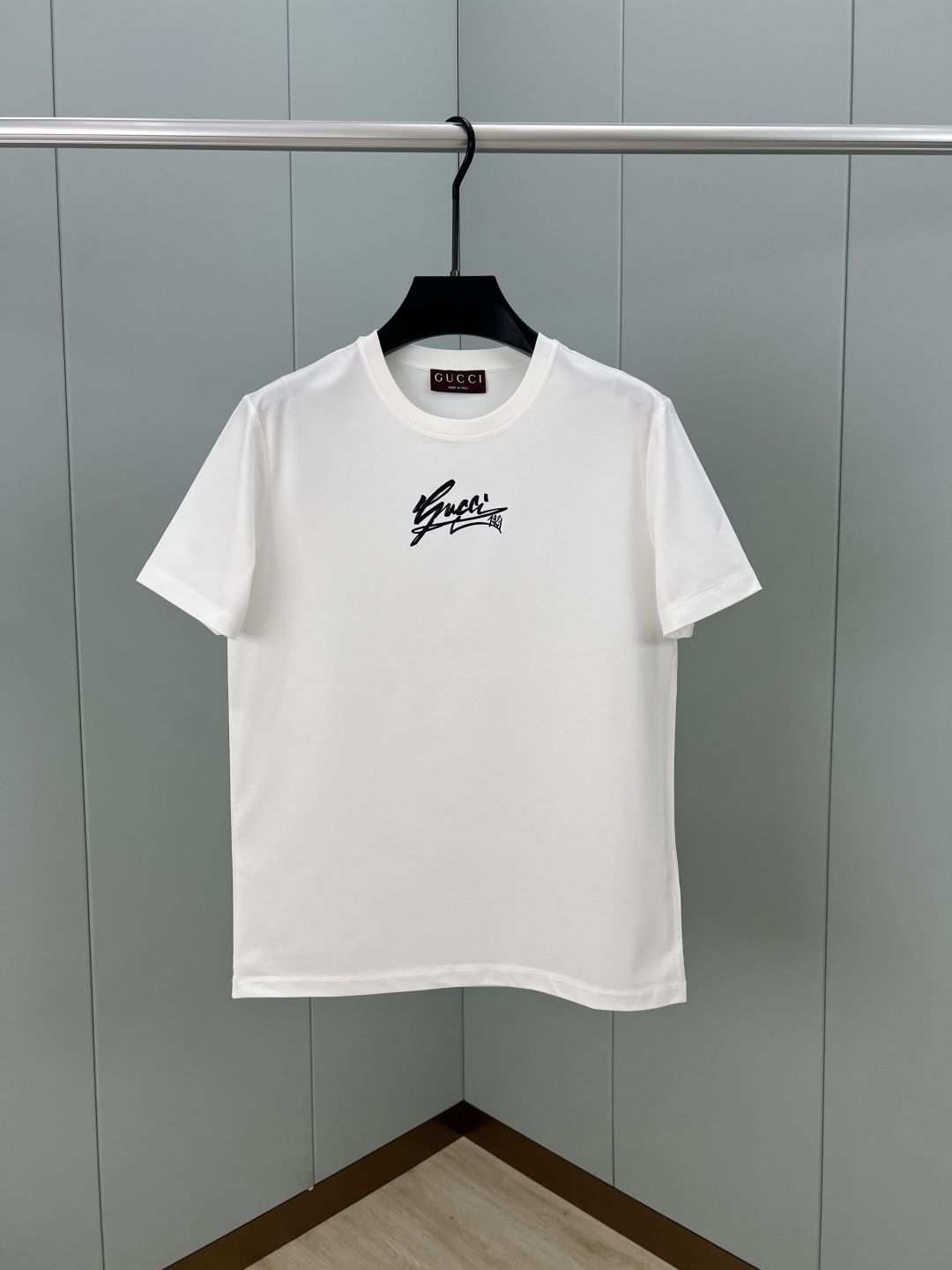 Gucci Handwritten 1921 Printed Cotton T Shirt White