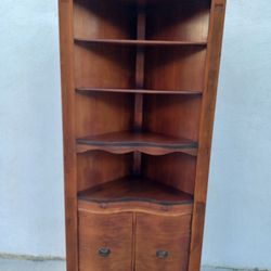 Beautiful Vintage Corner Shelves Cabinet