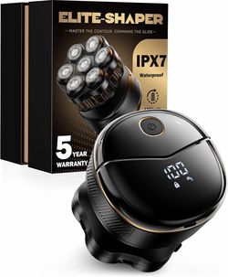 New 7D Electric Head Shaver - Black & Gold