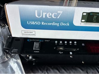 Technical Pro UREC7 Rack Mountable USB/SD Recording Deck
