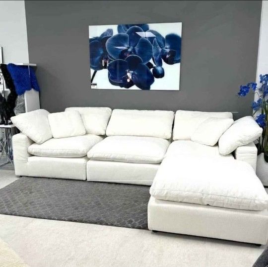 Sectional Sofa NIXON cloud Couch Stain Resistant Washable Performance Fabric NEW