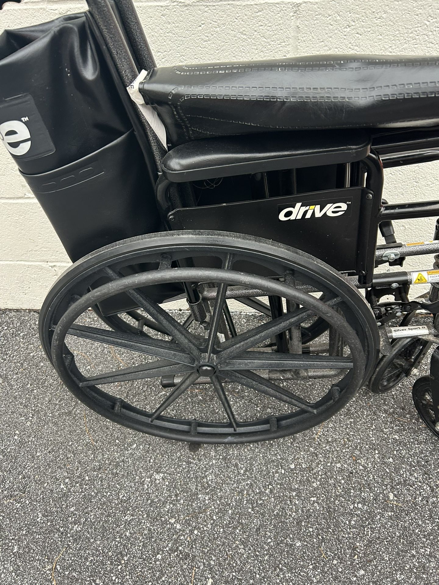Wheelchair- Drive Medical Silver Sport 2 Wheelchair With 18” Seat Width + Footrests 