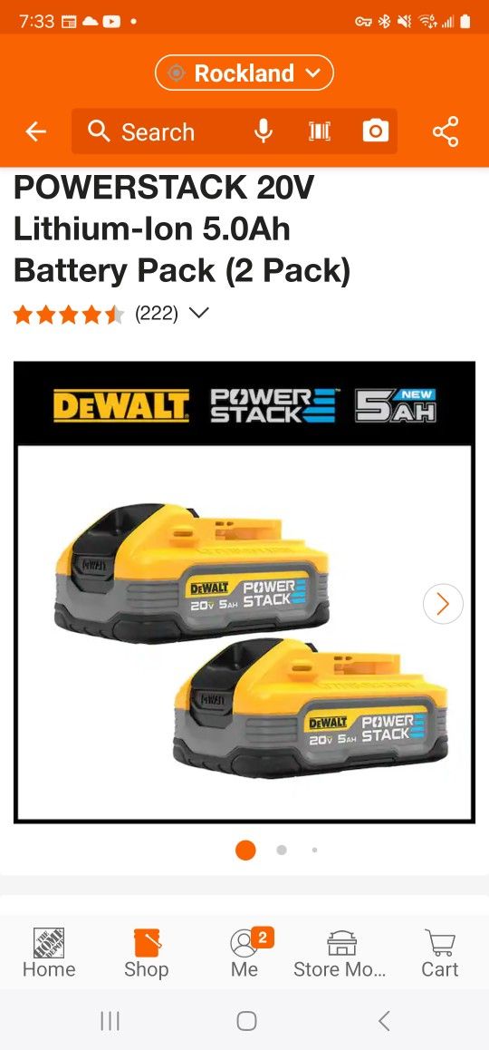 New DeWalt Power stack Batteries 5AH