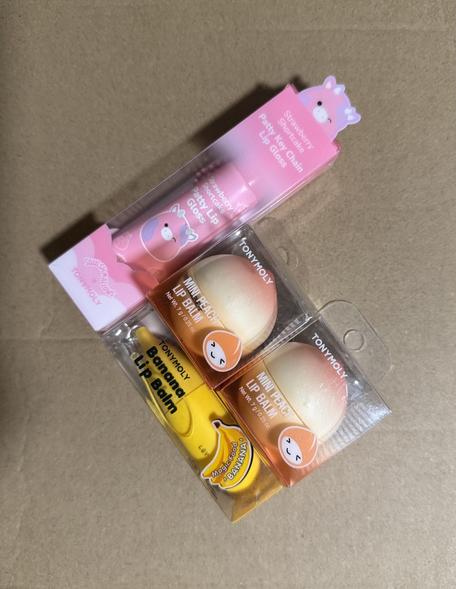 TONYMOLY CUTE Lip Balm $6 Each ; $20 For All Brand New 3 Flavor To Choose: 1. Strawberry Shortcake 2. Peach 3. Banana