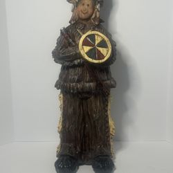 Native American Chief Vintage Frontier Look Statue 12" Tall