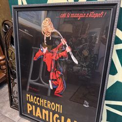 Vintage Poster In Glass 31 By 23 