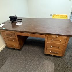 Solid Wood Executive Office Desk