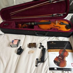 Mendini by Cecilio 3/4 Violin Set For Beginners