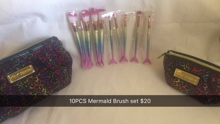 10 PCS Mermaid Face Brushes set $20