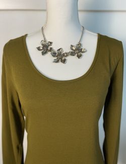 Golden Flower Trio Statement Necklace