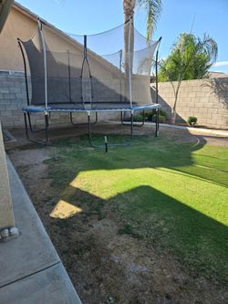 Large Rectangular Trampoline with Safety Net