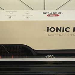 TYMO Ionic Plus Hair Straightener Brush with 16 Temps, 30s Heat-up Black