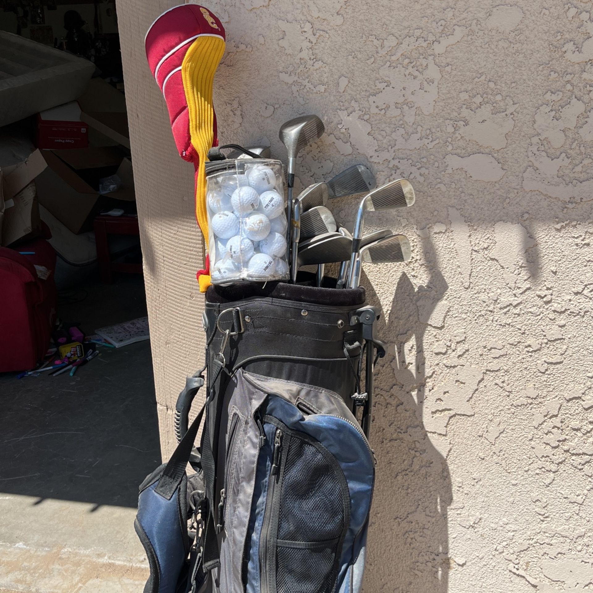 Golf Bag , Irons And Balls