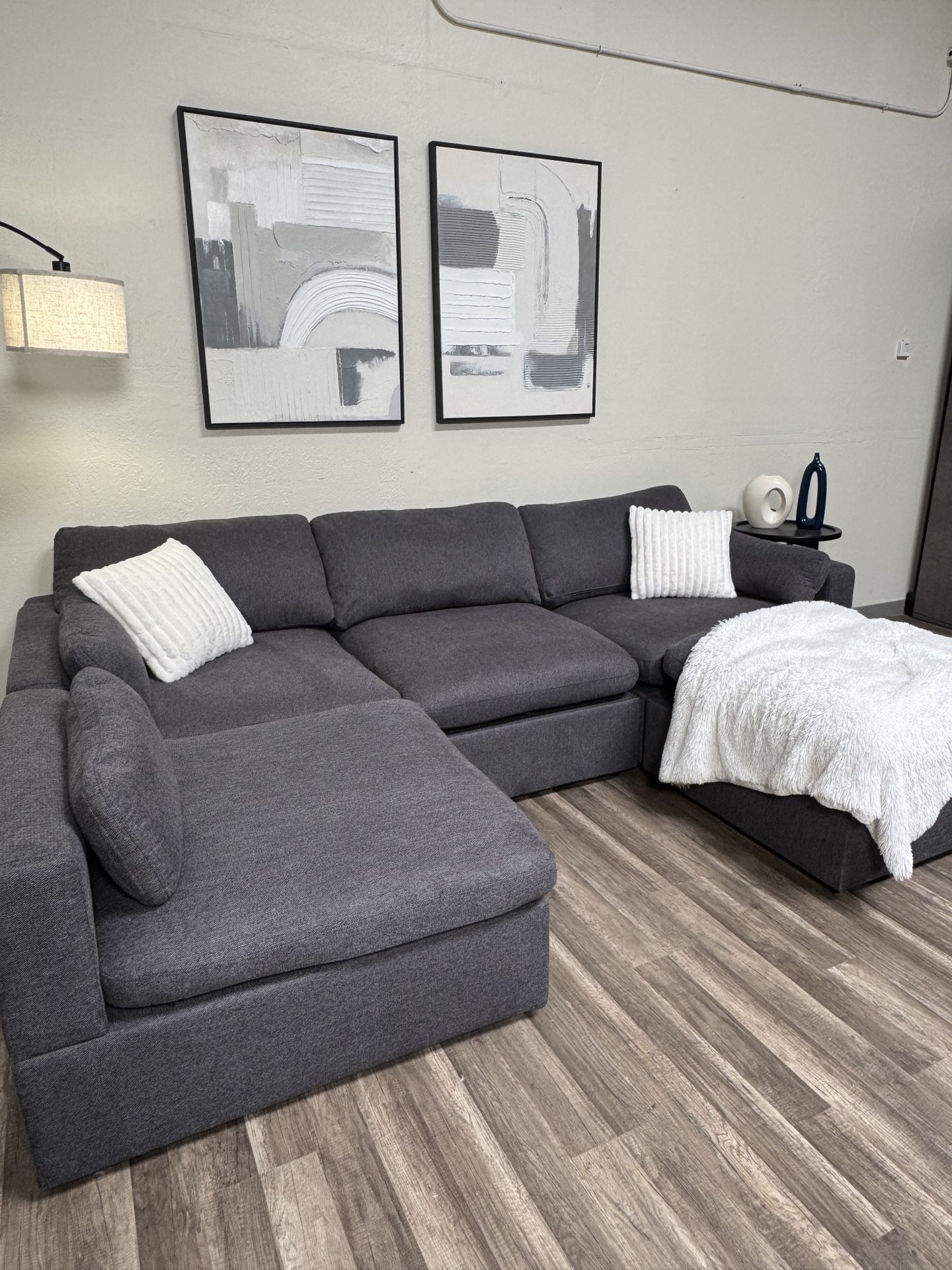Gray Modular Sectional Couch - Free Delivery